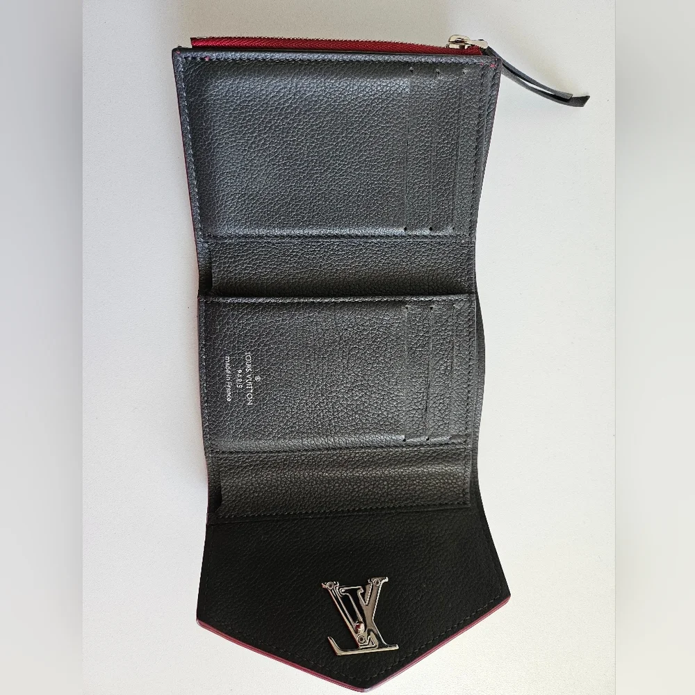 Louis Vuitton Etain & Creme MyLockMe Trifold Compact Wallet